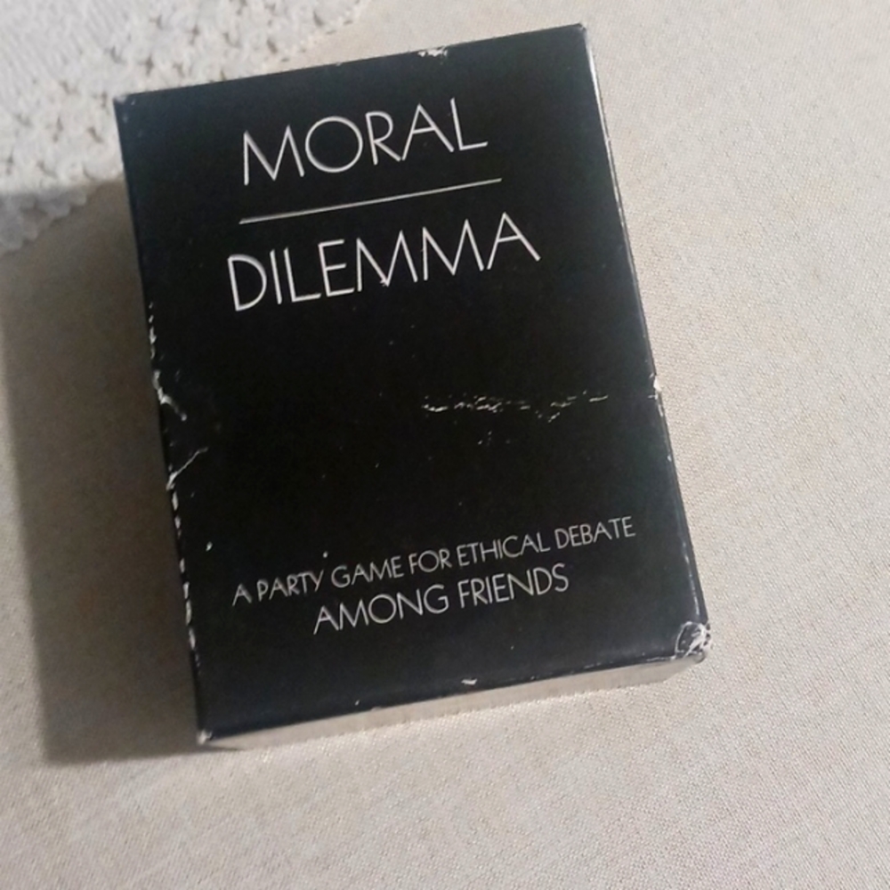 Moral dilemma card game